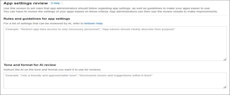Screenshot: The "App settings review" screen