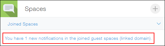 Screenshot: The number of unread "To Me" notifications in joined guest spaces is displayed