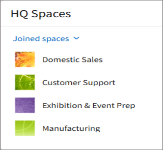 Screenshot: An example of a space widget