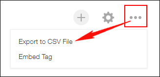 Screenshot: Navigating to the "Export to CSV files" option