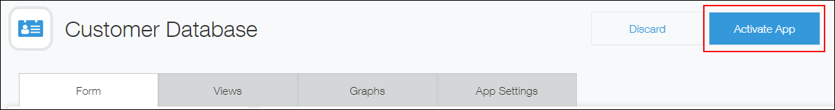 Screenshot: "Activate app" is highlighted on the "App settings" screen