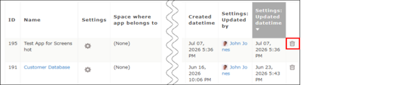 Screenshot: The "App management" screen