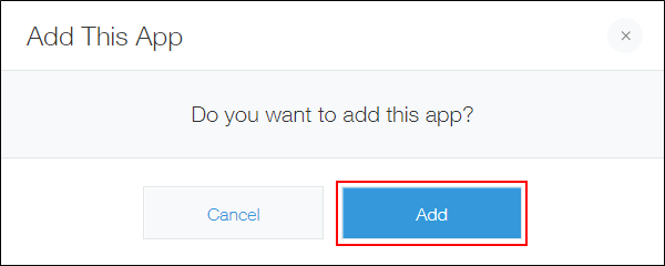Screenshot: The "Add" button is highlighted