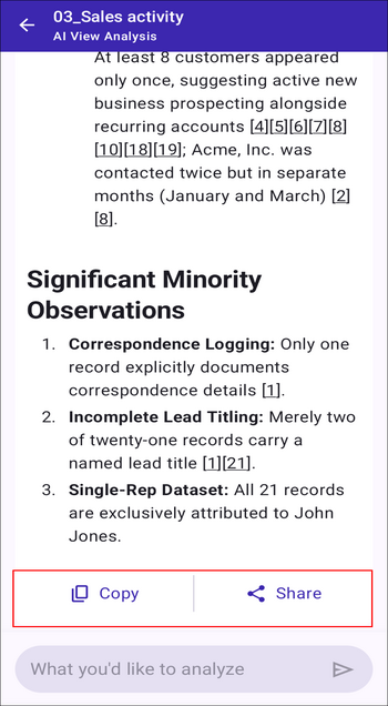 Screenshot: "Copy" and "Share" are highlighted