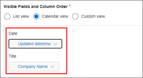 Screenshot: The "Date" and "Title" fields are selected