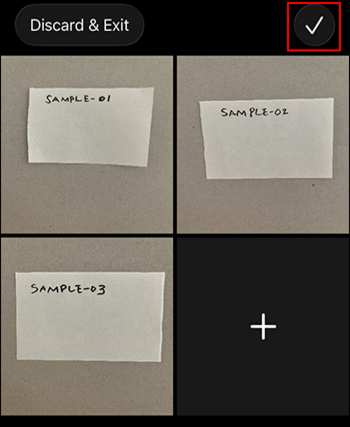 Screenshot: The "Selected" icon is highlighted