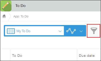 Screenshot: The "Filter" icon is highlighted