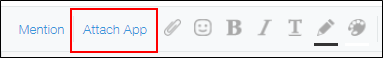Screenshot: "Attach app" is outlined