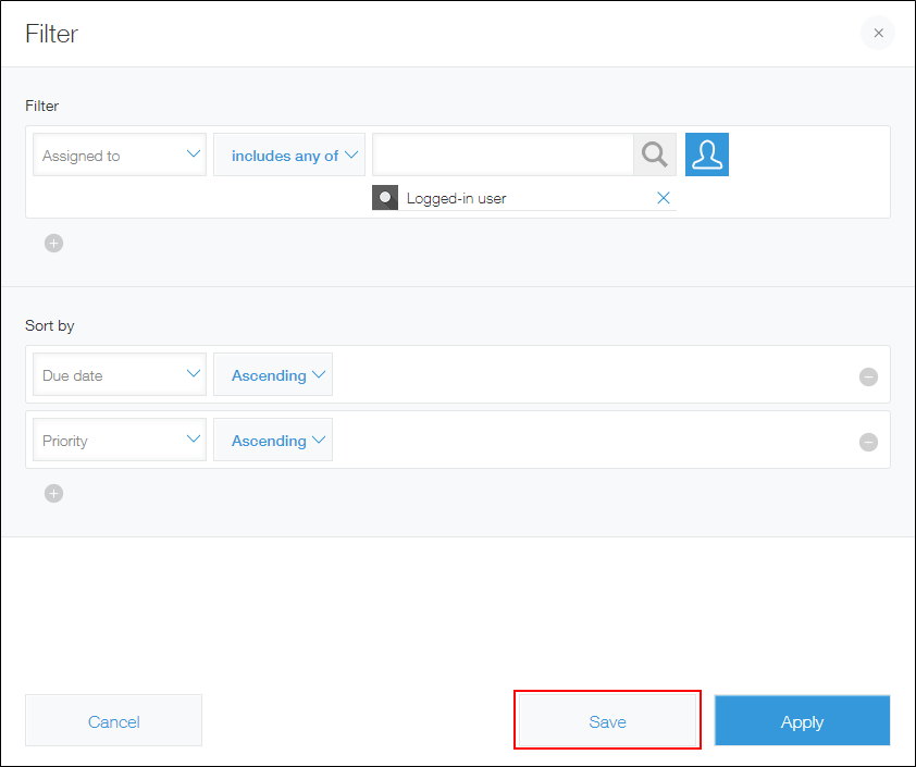 Screenshot: The "Save" button is highlighted