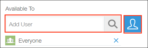 Screenshot: The "Available to" section is displayed
