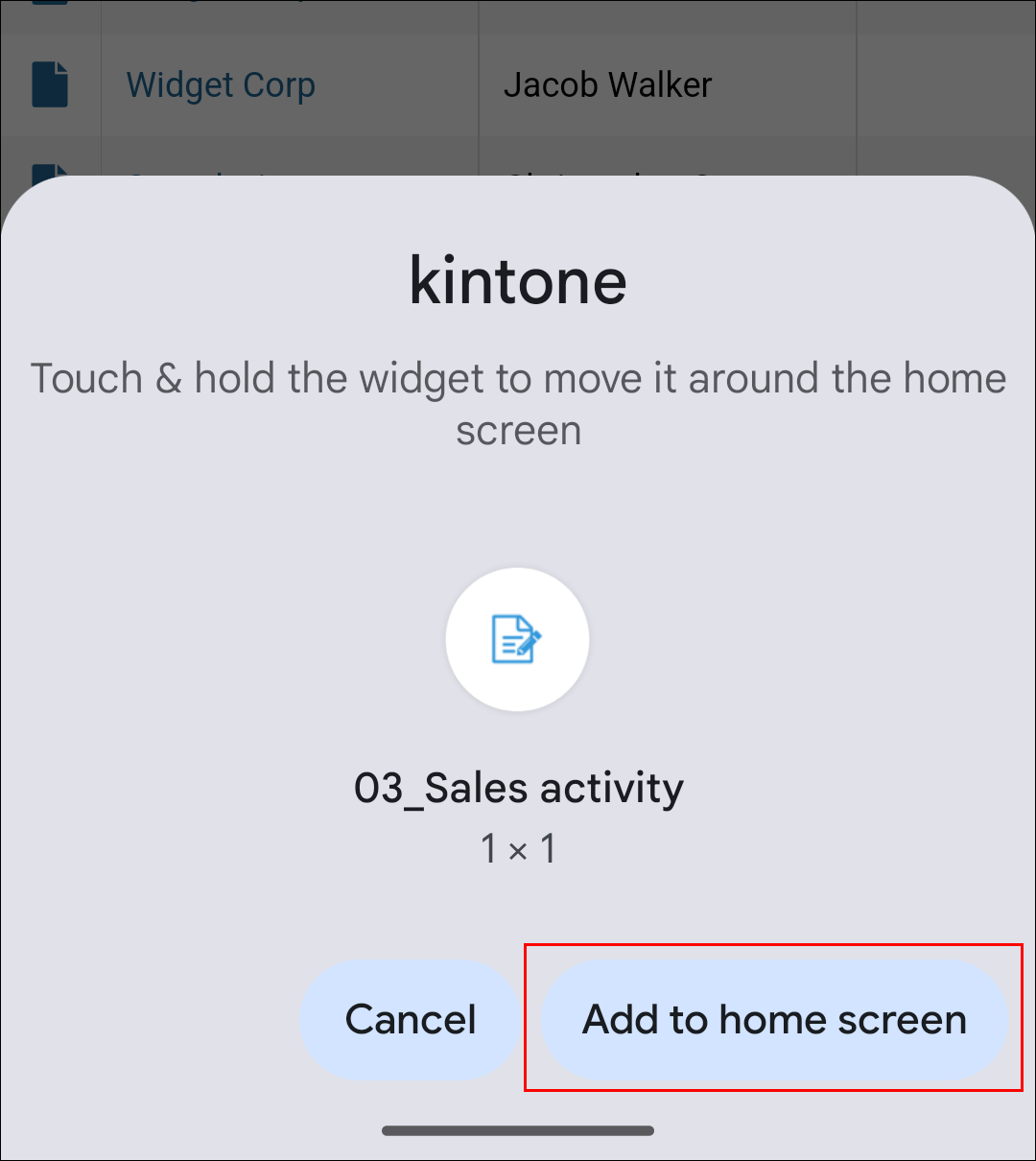 Screenshot: The "Add to home screen" button is highlighted