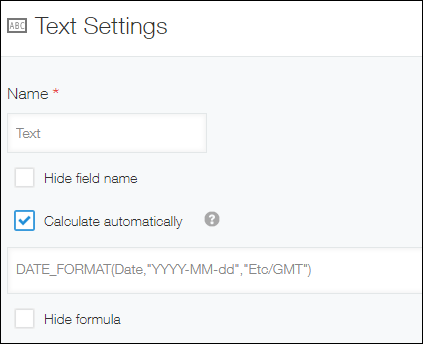 Screenshot: The "Text settings" dialog is displayed