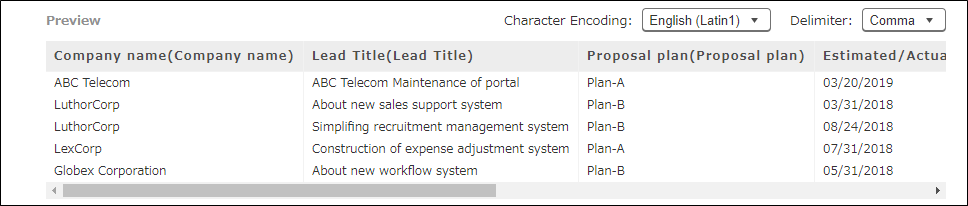 Screenshot: A preview is displayed under "Preview of file to import"