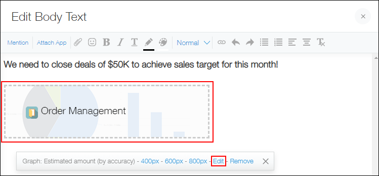 Screenshot: The chart and the "Edit" button are highlighted