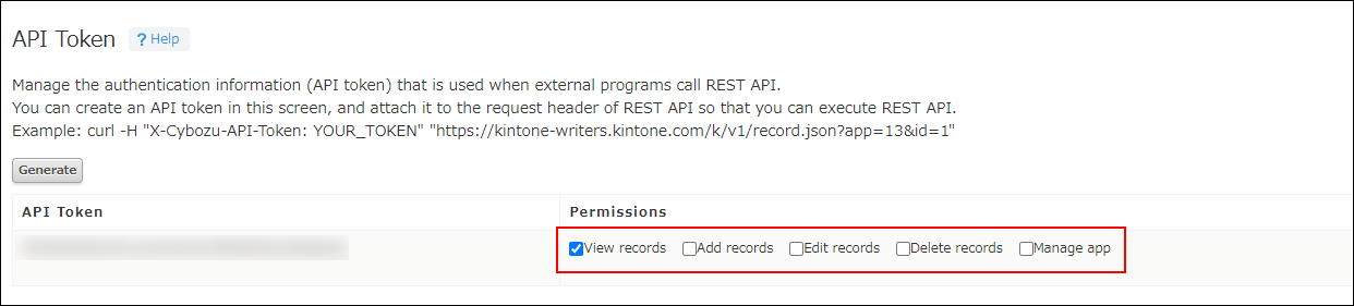 Screenshot: Checkboxes for the actions you can allow