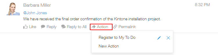 Captura de pantalla: Se muestra "Acción" y el menú de acciones.