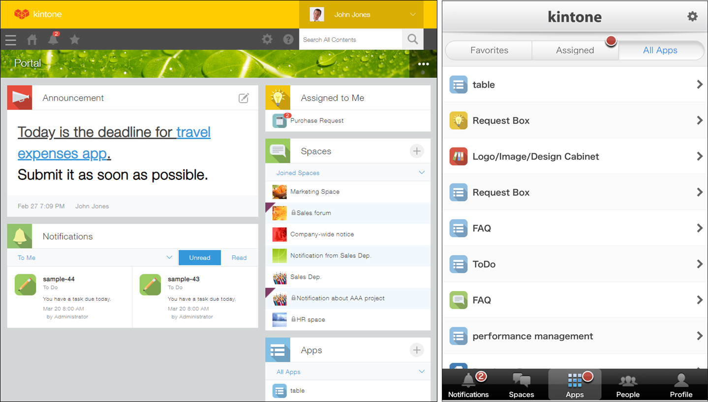 Captura de pantalla: Comparación de la vista de escritorio y la vista optimizada para dispositivos móviles