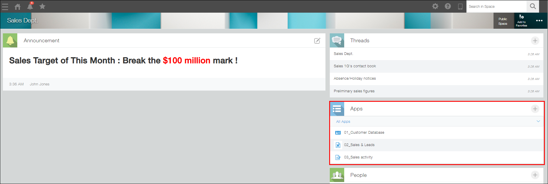 Captura de pantalla: El portal espacial de un espacio con múltiples hilos.
