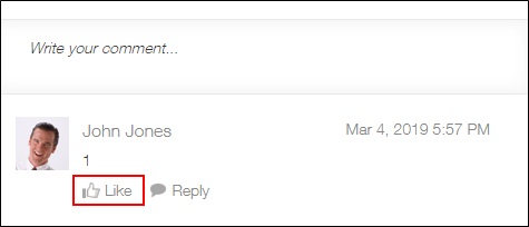 Captura de pantalla: Se muestra el botón "Me gusta".