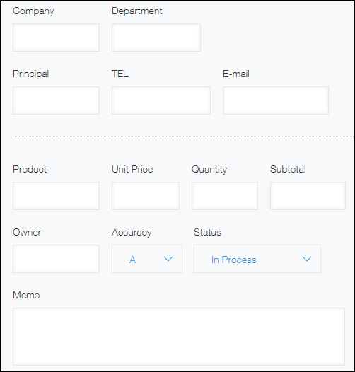 Captura de pantalla: Ejemplo de un formulario