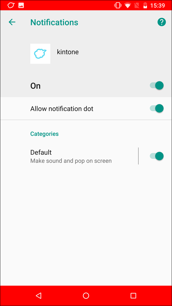 Captura de pantalla: Todas las opciones de configuración de notificaciones están habilitadas