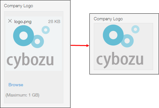 Captura de pantalla: Ejemplo de cómo adjuntar un archivo de imagen al campo