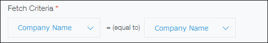 ภาพหน้าจอ: มีการกำหนดค่า "เกณฑ์การดึงข้อมูล"
