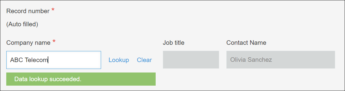 截图:使用Lookup字段获取其他应用的数据