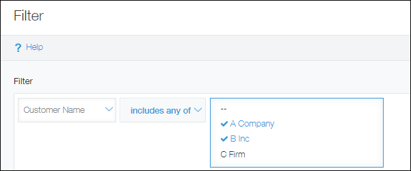 截图：选择了［包含以下任意一个］的页面