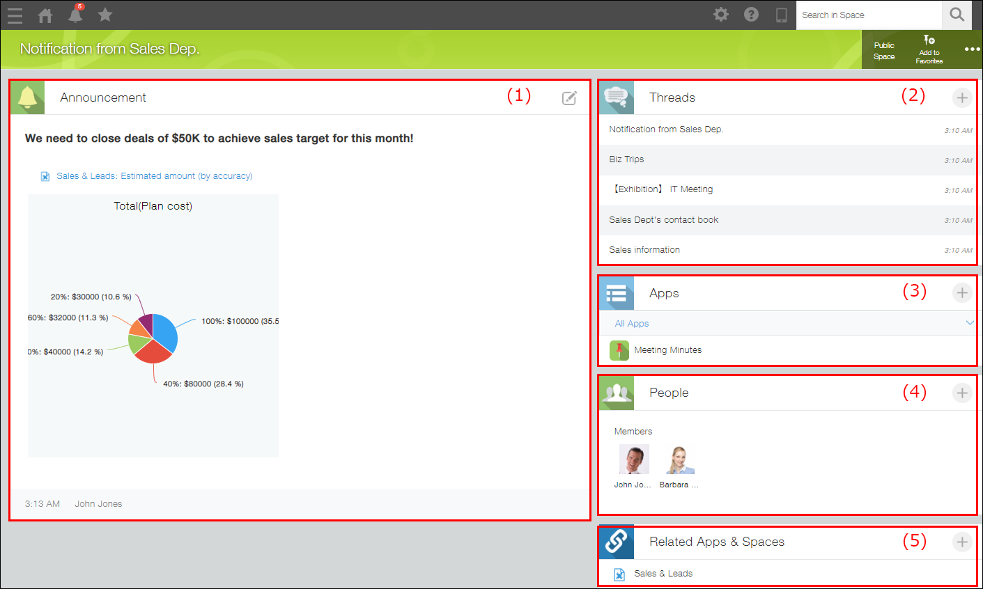 截圖:空間入口網站
