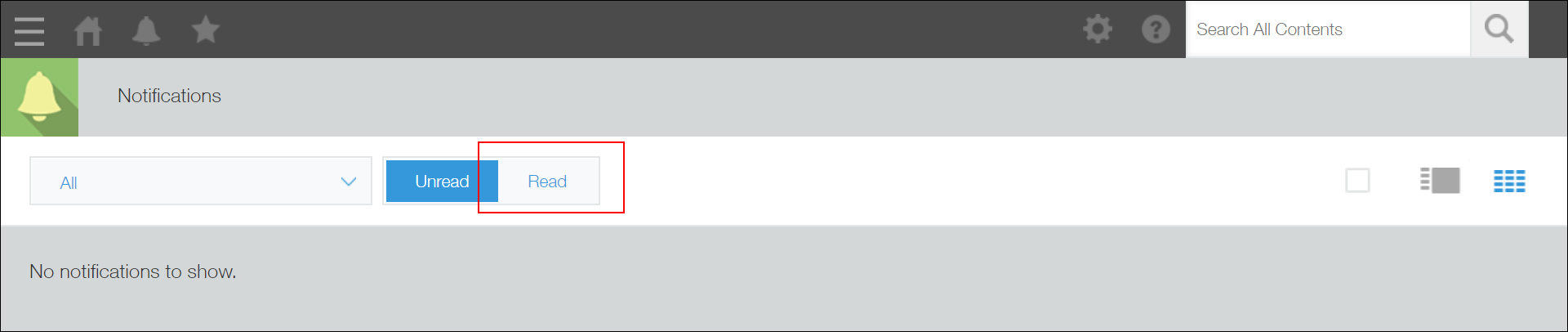 截圖：框線強調［已讀］