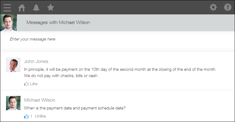 截圖：顯示訊息畫面