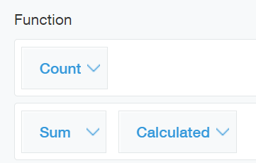 截圖：圖表的［匯總方式］中選擇［記錄數］與［合計］