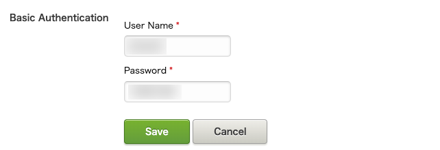 Screenshot: User name and password fields are highlighted