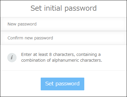 Screenshot: The password field is displayed