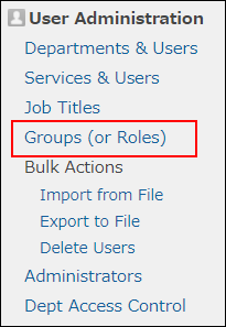 Screenshot: "Groups (or roles)" is highlighted