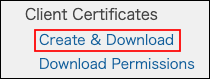 Screenshot: "Create & download" is highlighte
