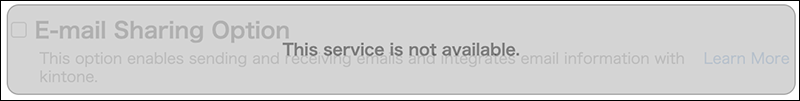 Screenshot: "This service is not available" is displayed