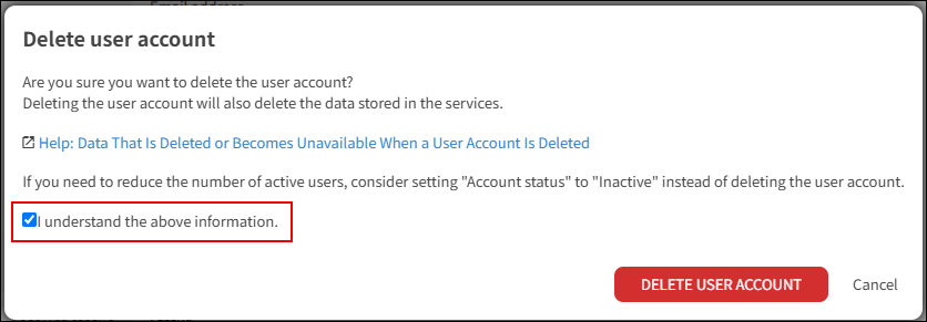 Screenshot: "I understand the above information." is highlighted