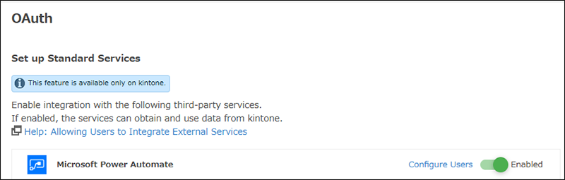 ภาพหน้าจอ: Microsoft Power Automate เปิดใช้งานแล้ว