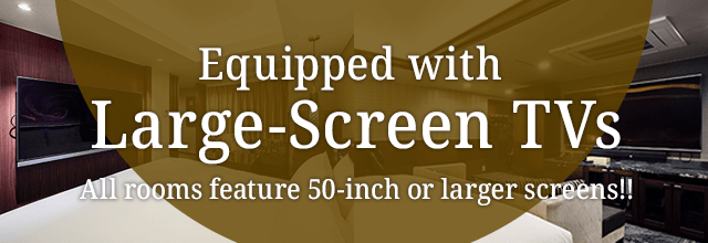 Equipped with large TV