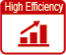 High efficiency