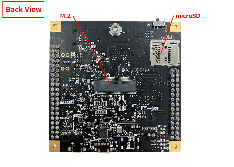 Image of the back of the STM reference board