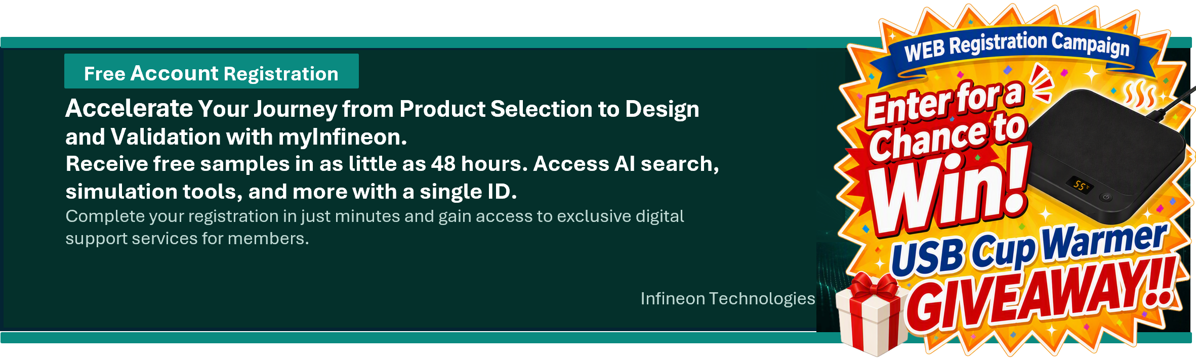 myInfineon Free Account Registration Campaign