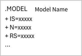 Open the SPICE model you obtained in a text editor and copy the text after ".Model ~".