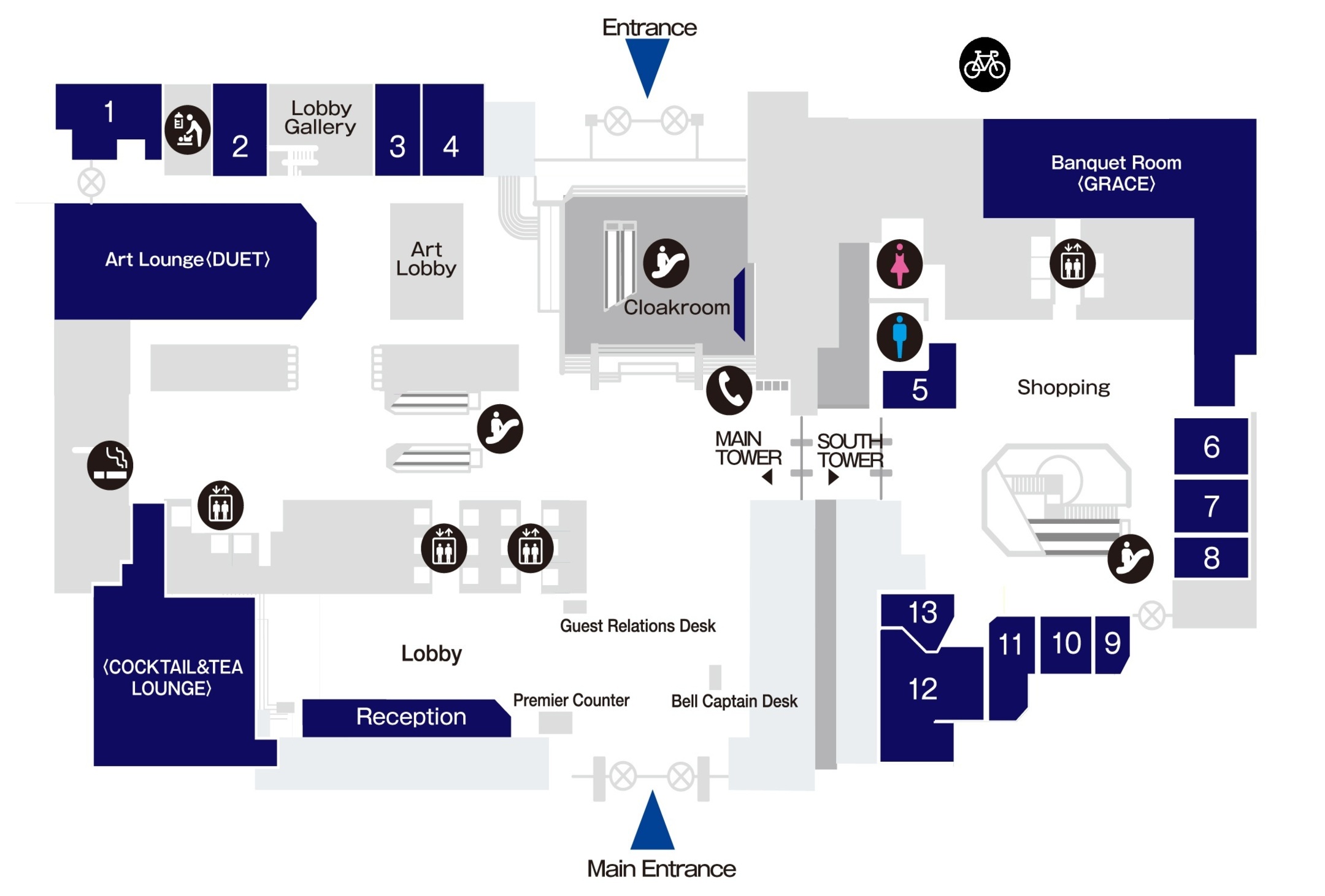 ３F lobby floor plan