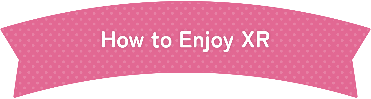 How to enjoy XR