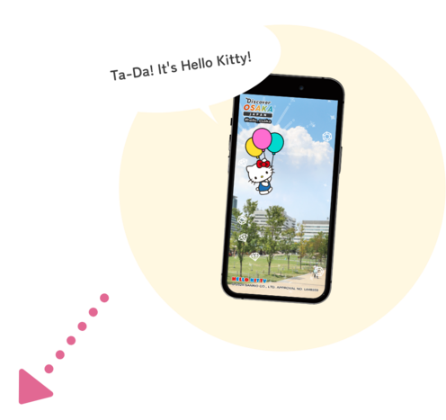 Hello Kitty appears!