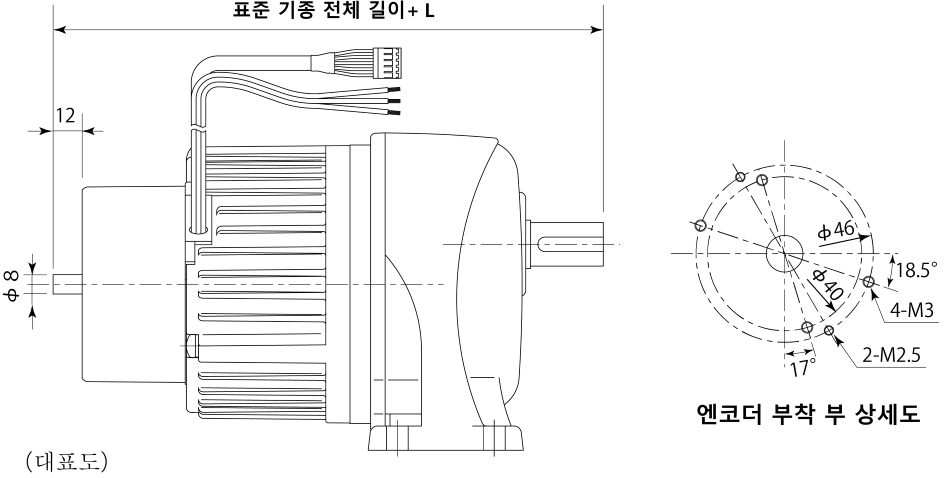 표준 기종 전체 길이+Ｌ